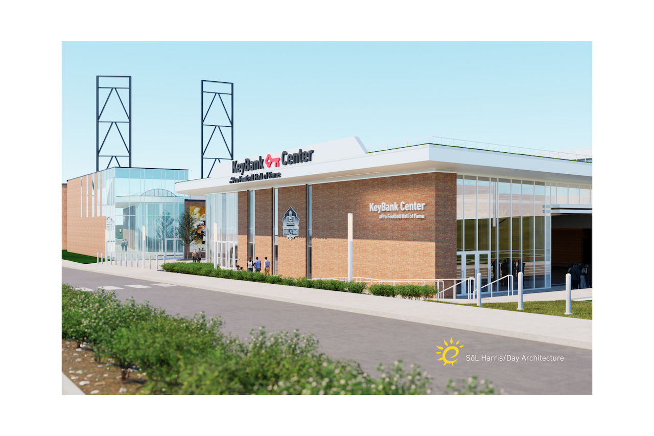 Perspective rendering view of the KeyBank Center, Canton, Ohio.